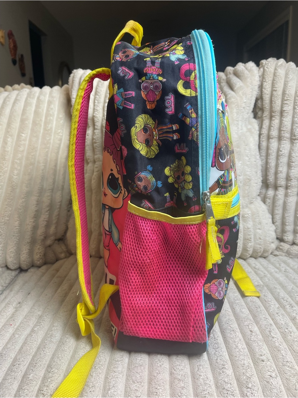 LOL Surprise Girls Backpack Flip Sequin Dolls School Bag Pink Yellow - Picture 2 of 7